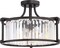 Krys 3-Light Semi Flush Mounted Light Fixture in Aged Bronze Finish